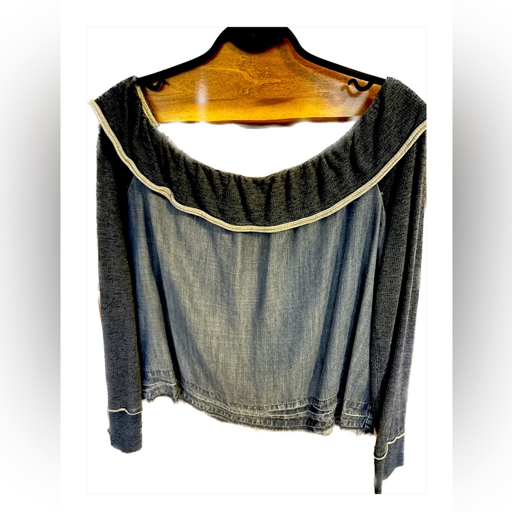 Cloth & Stone Denim Anthropology Top